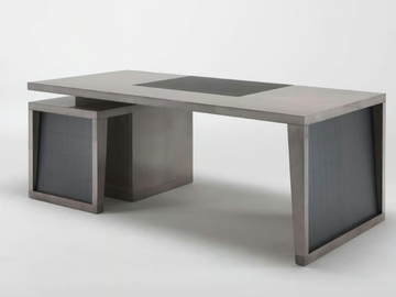 ANDREWS - Wooden writing desk with bookcase by HUGUES CHEVALIER - view 2